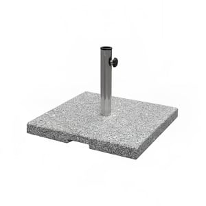 185-928 1 2/3 ft Round Shade Umbrella Base - 85 lb, Granite, Gray