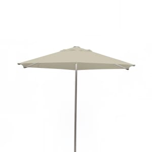 185-986 8 1/2 ft Hexagon Top Shade Umbrella - Black Fabric, Aluminum Pole