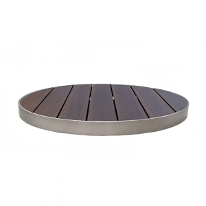 185-1482WENGE 35" Round Sid Outdoor Table Top - Aluminum, Wenge