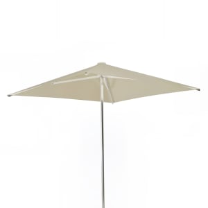 185-980 6 1/2 ft Square Top Shade Umbrella - Black Fabric, Aluminum Pole