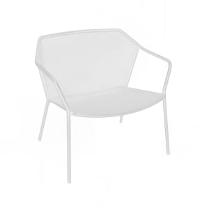 185-52423 Darwin Indoor/Outdoor Stackable Lounge Chair - Steel, White