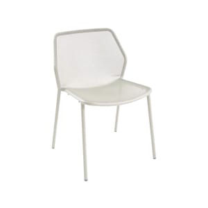 185-52123 Darwin Indoor/Outdoor Stackable Side Chair - Steel, White