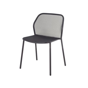 185-52124 Darwin Indoor/Outdoor Stackable Side Chair - Steel, Black