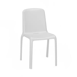 185-9007 Milo Indoor/Outdoor Stackable Side Chair - Plastic, White