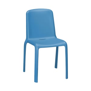 185-9007BLUE Milo Indoor/Outdoor Stackable Side Chair - Plastic, Blue