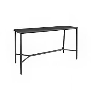 185-53841 Rectangular Outdoor Yard Bar Table - 72" x 28", Aluminum, Bronze