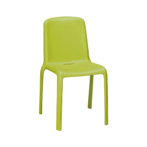 185-9007GREEN Milo Indoor/Outdoor Stackable Side Chair - Plastic, Green