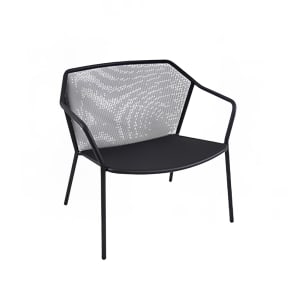 185-52473 Darwin Indoor/Outdoor Stackable Lounge Chair - Steel, Gray