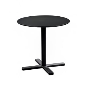 185-84823 24" Round Outdoor Dining Height Table - Steel, White