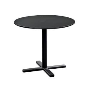 185-84923 32" Round Outdoor Dining Height Table - Steel, White