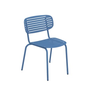 185-63916 Mom Indoor/Outdoor Stackable Side Chair - Steel, Blue