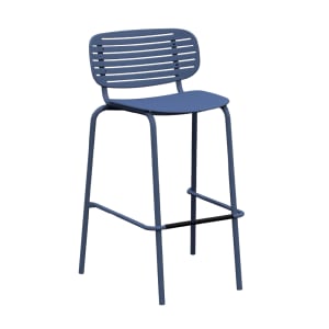 185-64973 40" Mom Barstool w/ Ladder Back & Seat - Steel, Cement