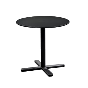 185-84824 24" Round Outdoor Dining Height Table - Steel, Black