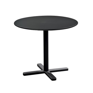 185-84924 32" Round Outdoor Dining Height Table - Steel, Black