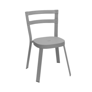 185-65573 Thor Indoor/Outdoor Stackable Side Chair - Steel, Gray