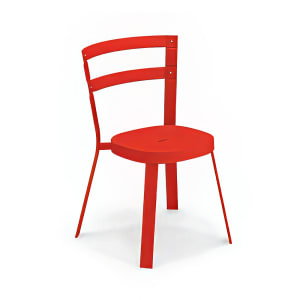 185-65550 Thor Indoor/Outdoor Stackable Side Chair - Steel, Red