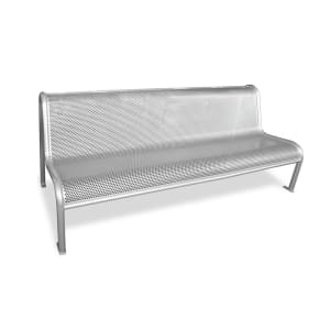 185-U340M 81" Valles Bench - Outdoor, Steel Frame, Silver