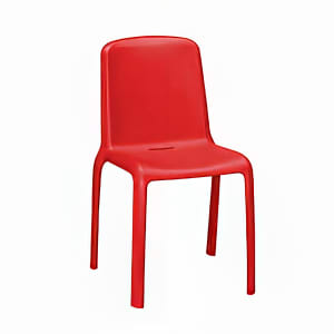 185-900731 Milo Indoor/Outdoor Stackable Side Chair - Plastic, Red