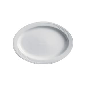 057-301103 10-1/4" x 7-1/4" Oval Bostonian Platter - Ceramic, White