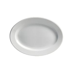 057-610113 11-1/2" x 8-1/2" Oval Dynasty Platter - Ceramic, White