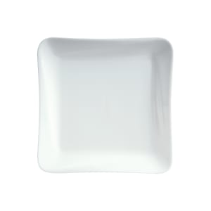 057-70791 9" Square Slant Plate - Ceramic, White