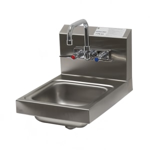 009-7PS232X Wall Mount Commercial Hand Sink w/ 9"L x 9"W x 5"D Bowl, Standard Faucet