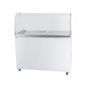 864-EDC8CHC 47 1/2" Stand Alone Ice Cream Dipping Cabinet w/ 8 Tub Capacity - White, 115v