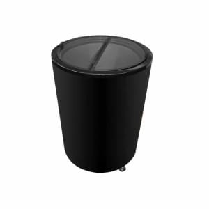 864-RF77HC 22 1/2" Round Barrel Freezer w/ (4) Sections - Black, 115v