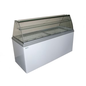 864-HBD12HC 70 3/4" Stand Alone Ice Cream Dipping Cabinet w/ 22 Tub Capacity - White, 115v