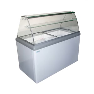 864-HBD4HC 28 1/2" Stand Alone Ice Cream Dipping Cabinet w/ 6 Tub Capacity - White, 115v