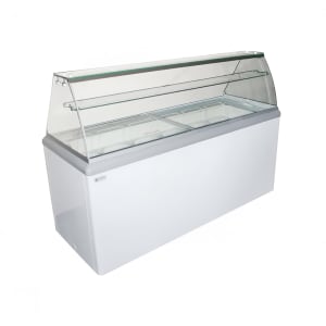864-HBG12HC 70 3/4" Stand Alone Gelato Dipping Cabinet w/ 12 Pan Capacity - White, 115v