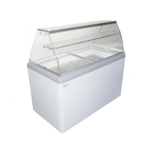 864-HBG7HC 43 1/2" Stand Alone Gelato Dipping Cabinet w/ 7 Pan Capacity - White, 115v