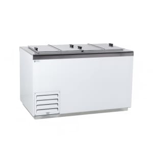 864-HFF8HC 54 1/4" Stand Alone Ice Cream Dipping Cabinet w/ 21 Tub Capacity - White, 115v