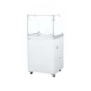 864-EDC4HC 24 3/4" Stand Alone Ice Cream Dipping Cabinet w/ 3 Tub Capacity - White, 115v