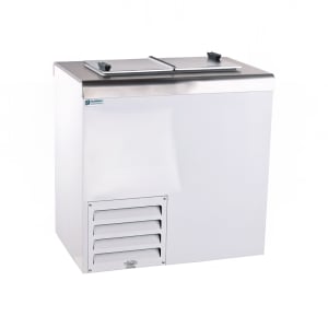 864-HFF2HC 31 1/2" Stand Alone Ice Cream Dipping Cabinet w/ 4 Tub Capacity - White, 115v