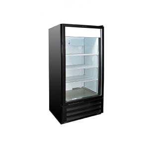 864-VR10HC 25 5/8" VR Series One Section Glass Door Merchandiser - (1) Right Hinge Door, Black, 115v