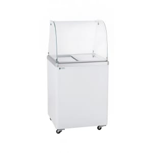 864-EDC4CHC 24 3/4" Stand Alone Ice Cream Dipping Cabinet w/ 3 Tub Capacity - White, 115v