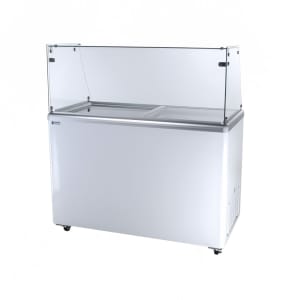 864-EDC8HC 47 1/2" Stand Alone Ice Cream Dipping Cabinet w/ 8 Tub Capacity - White, 115v