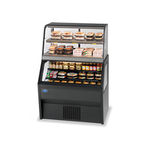 204-CH3628SSRSS3SC 36-1/4" Refrigerated Self-Serve Merchandiser w/ Hot Top, 2 Tier Shelves