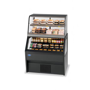 204-CH4828RSS4SCBLK 48" Refrigerated Merchandiser w/ Hot Service Top, Black