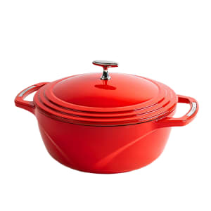 261-U7ID400 7 1/2 qt Cast Iron Dutch Oven, Enamel, Cherry on Top