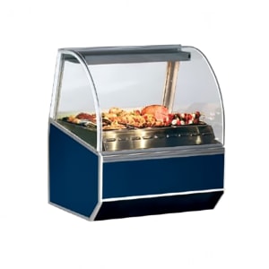 204-SN6HDBLK 77.25" Series ’90 Full Service Hot Food Display - Curved Glass, 120/208-240v/1p...