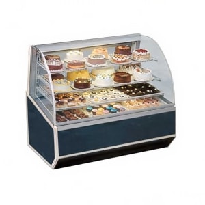204-SNR77SCBLK 77" Full Service Bakery Case w/ Curved Glass - (4) Levels, 120v
