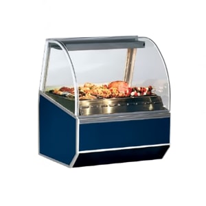 204-SN4HDBLK 48.25" Series ’90 Full Service Hot Food Display - Curved Glass, 120/208-240v/1p...