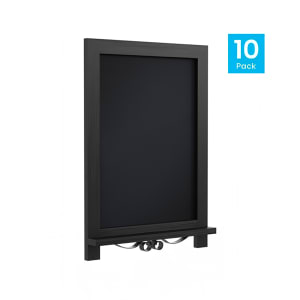 916-10HFKHDGDISCRE87 Chalkboard Sign w/ Legs - 10 Pack, 12"W x 17"H, Pine Wood Frame, Black
