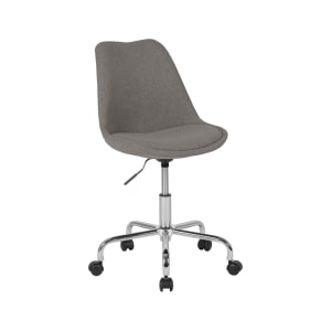 916-CH152783LTGYGG Swivel Tapered Back Task Chair - 24"W x 24"D x 36 1/2"H, Light Gray Fabric
