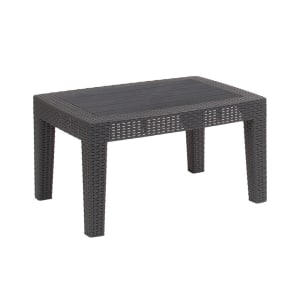 916-DADSF2TDKGYGG 27 3/4"W Outdoor Coffee Table - 15"H, Resin, Dark Gray