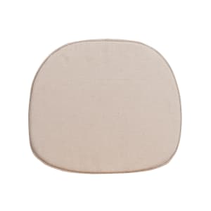 916-XTHIN 17 1/4" Seat Cushion w/ 10 1/2" Tieback Straps for Cross Back Chairs - Fabric, Natural