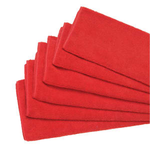 080-BTM16R 16" Square Bar Towel Set - Microfiber, Red