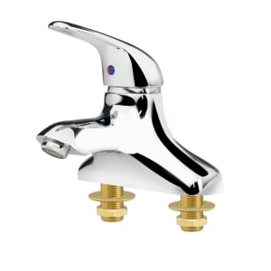 381-14520L Deck Mount Lavatory Faucet w/ 4 1/2" Spout & Lever Handle - 4" Centers, Chrome Plated